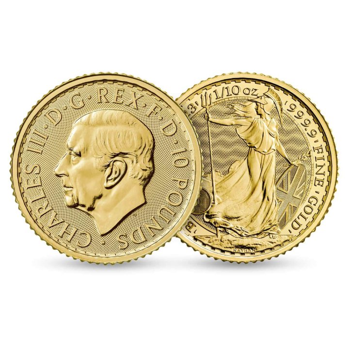 Britannia - King Charles III 1/10 ounce Gold 2023