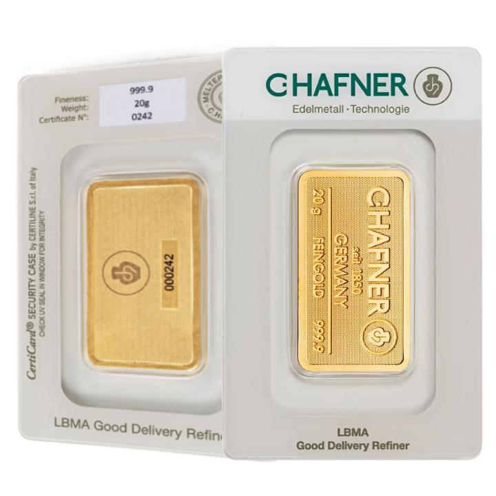 C. Hafner 20 grams Gold Bar LBMA