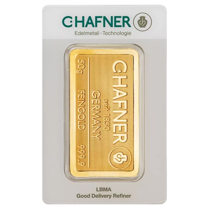 C. Hafner 50 grams Gold Bar LBMA