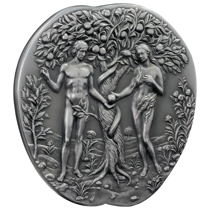 Cameroon: Garden of Eden 5000 CFA Francs Silver 2024 High Relief Antiqued Coin