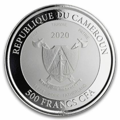 Cameroon: Mandrill 1 oz Silver 2020