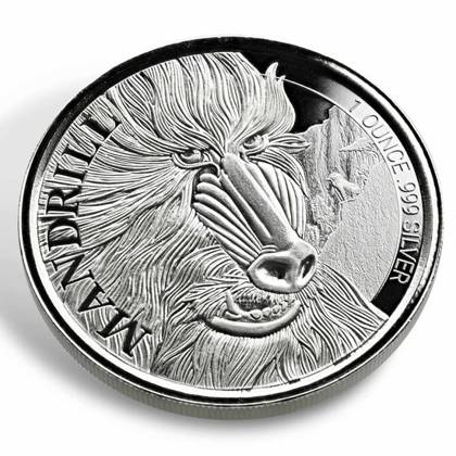 Cameroon: Mandrill 1 oz Silver 2020