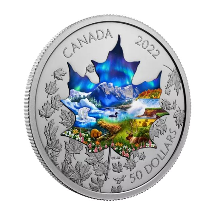 Canada: Canadian Collage coloured 3 oz Silver 2022 Proof