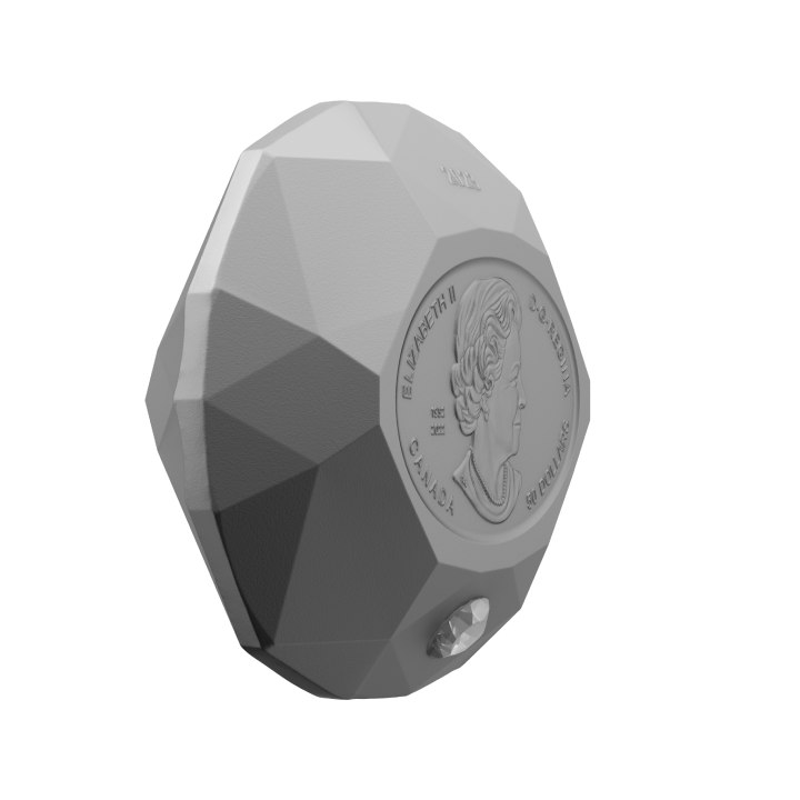 Canada: Forevermark Black Label Oval Diamond $50 Silver 2023 Shaped Matte Proof Coin