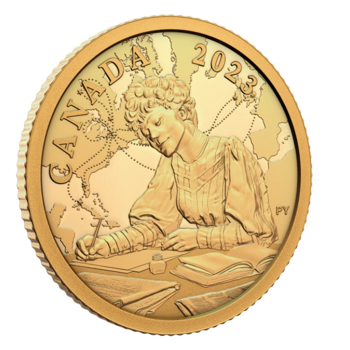 Canada: Kathleen "Kit" Coleman - Pioneer Journalist $100 Gold 2023 Proof 