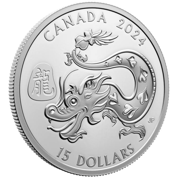 Canada: Lunar Year of the Dragon 1 oz Silver 2024 Proof