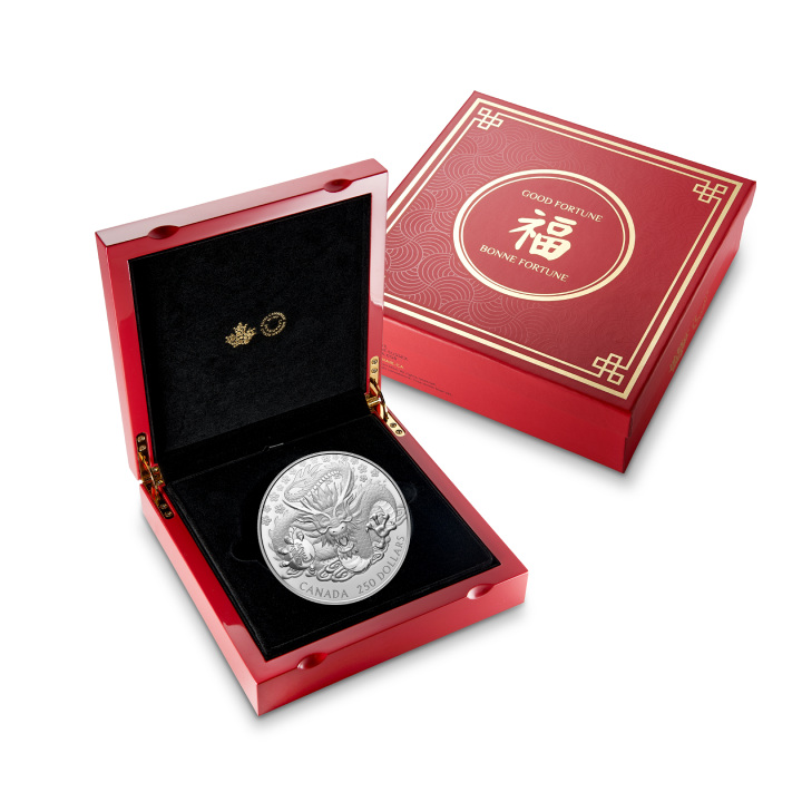 Canada: Lunar Year of the Dragon $250 Silver 2024 Proof