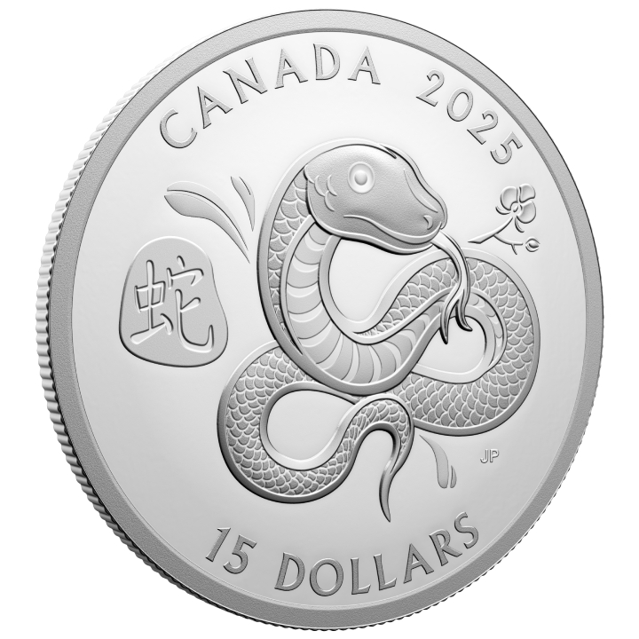 Canada: Lunar Year of the Snake 1 oz Silver 2025 Proof