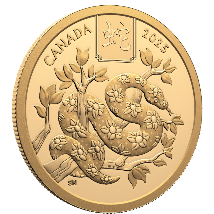 Canada: Lunar Year of the Snake $100 Gold 2025 Proof