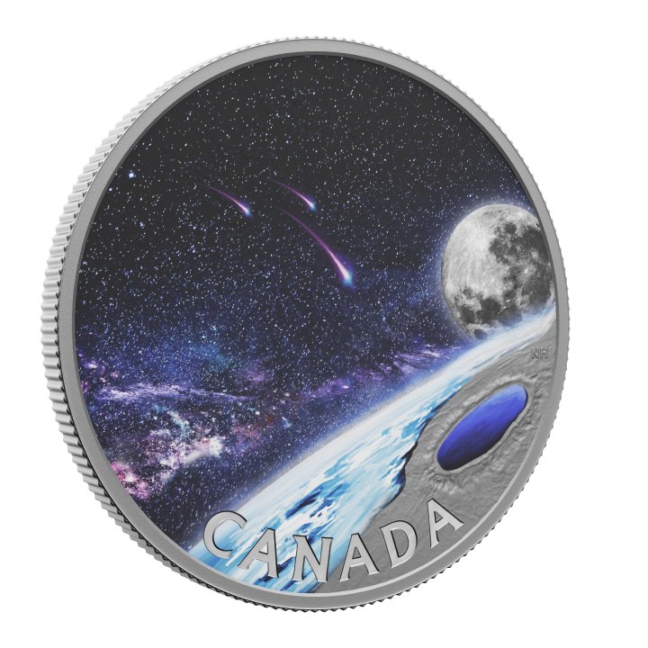 Canada: Pingualuit Crater - Crystal Eye of Nunavik $50 coloured Silver 2023 Proof 