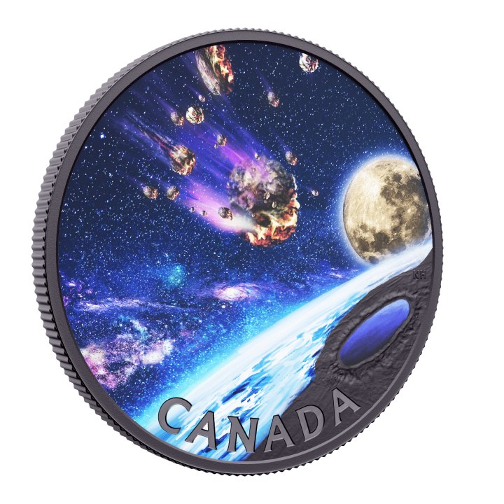 Canada: Pingualuit Crater - Crystal Eye of Nunavik $50 coloured Silver 2023 Proof 