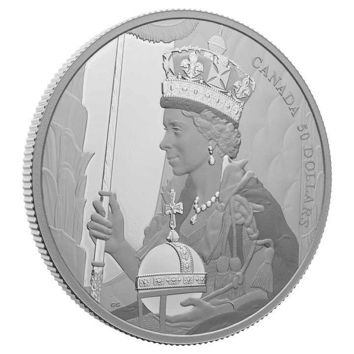 Canada: Queen Elizabeth II's coronation $50 Silver 2022 Proof 