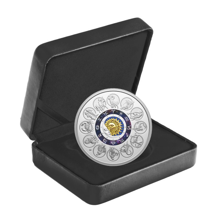 Canada: Signs of the Zodiac coloured 2 oz Silver 2024 Proof Coin