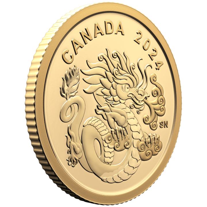 Canada: Spirit Dragon $8 Gold 2024 Proof