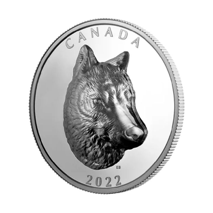 Canada: Timber Wolf Silver 2022 Extraordinarily Proof High Relief 