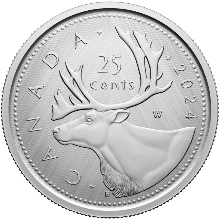 Canada: Tribute - W Mint Mark "Caribou" 25-cents Silver 2024 Specimen