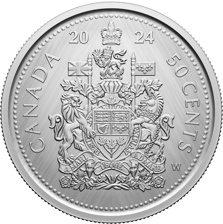 Canada: Tribute - W Mint Mark "Coat of Arms" 50-cent Silver 2024 Specimen