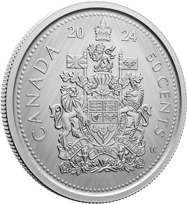 Canada: Tribute - W Mint Mark "Coat of Arms" 50-cent Silver 2024 Specimen