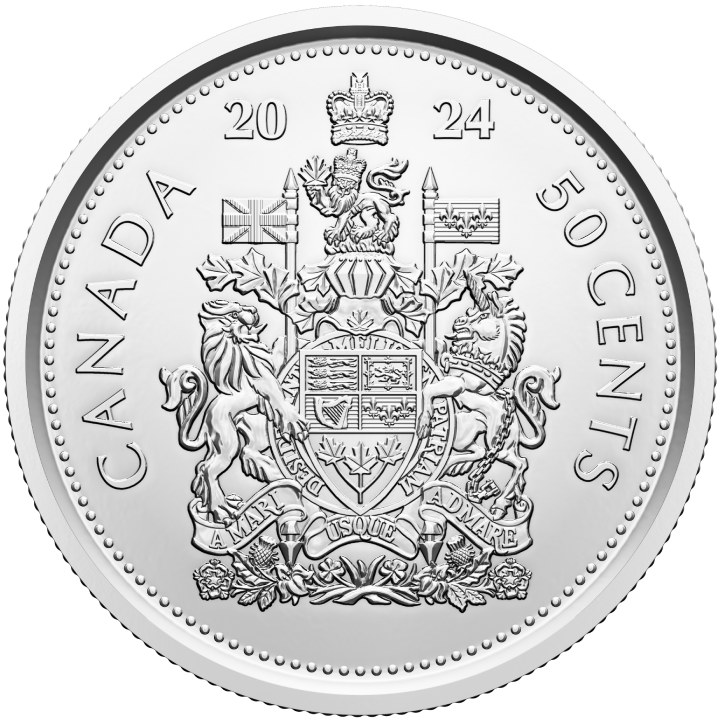 Canada: Tribute - W Mint Mark "Coat of Arms" 50-cent Silver 2024 Specimen