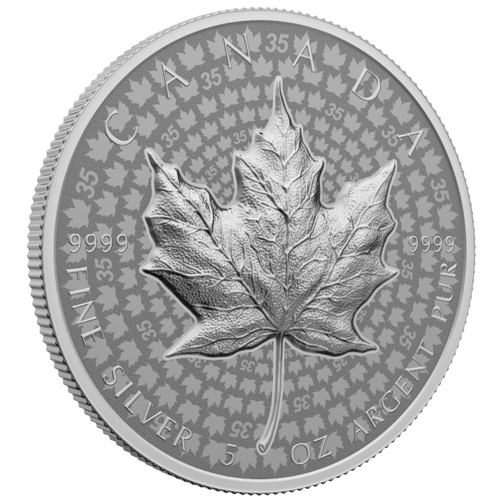 Canadian Maple Leaf 5 oz Silver 2023 Proof Ultra High Relief