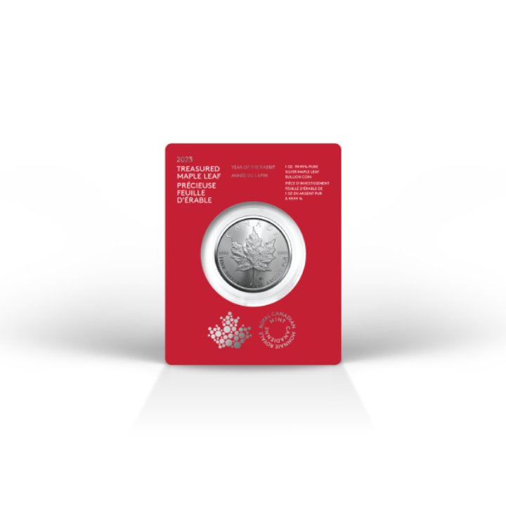 Canadian Treasured Maple Leaf - Year of the Rabbit 1 oz Silver 2023