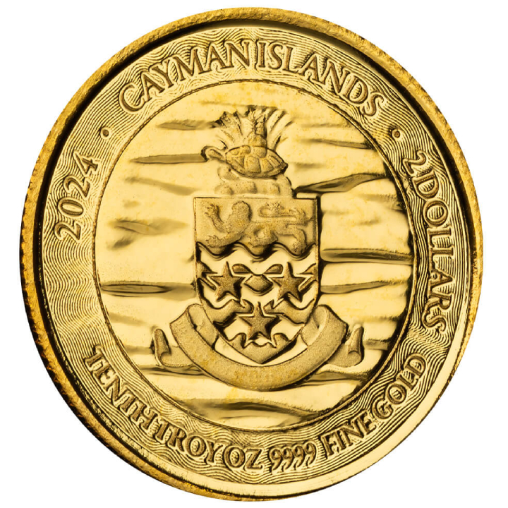 Cayman Islands: Loggerhead Turtle 1/10 oz Gold 2024 Prooflike