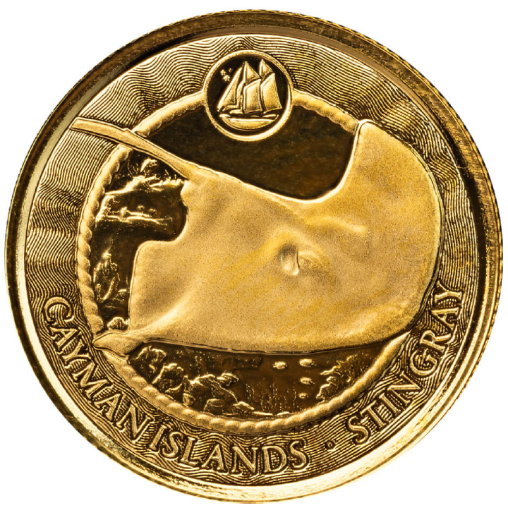 Cayman Islands: Stingray 1/10 oz Gold 2024 Prooflike