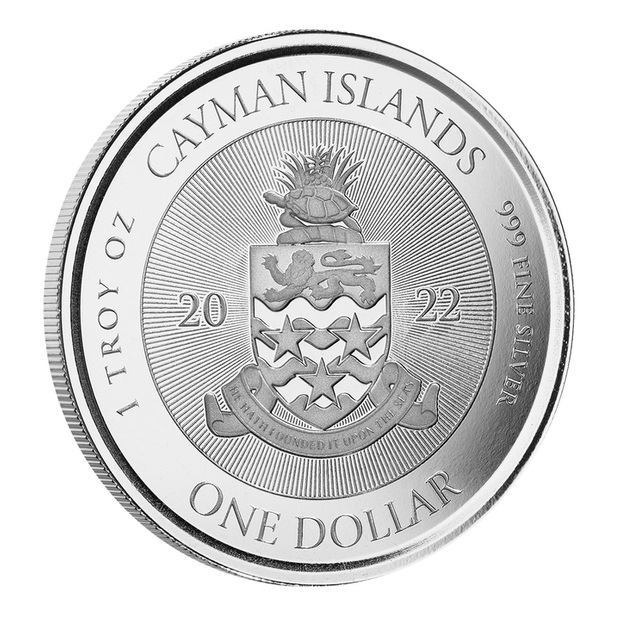 Cayman Islands: The Queen's Platinum Jubilee 1 oz Silver 2022 Prooflike 