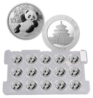 Chinese Panda 30 grams Silver 2020