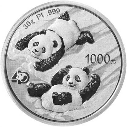 Chinese Panda 30 grams of Platinum 2022
