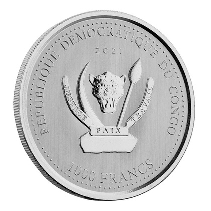 Congo: Shoebill Stork 1 oz Silver 2021