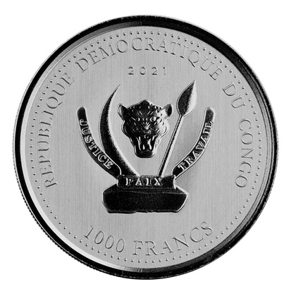 Congo: Shoebill Stork 1 oz Silver 2021