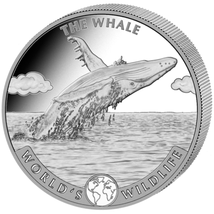 Congo: World's Wildlife - Whale 1 oz Silver 2020