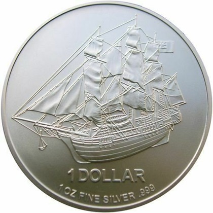 Cook Islands HMS Bounty 1 oz Silver 2009