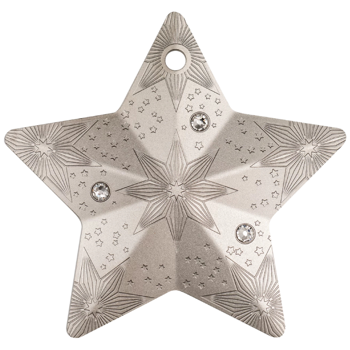 Cook Islands: Holiday Ornament - Starry Sky 1 oz Silver 2024 Silk Coin