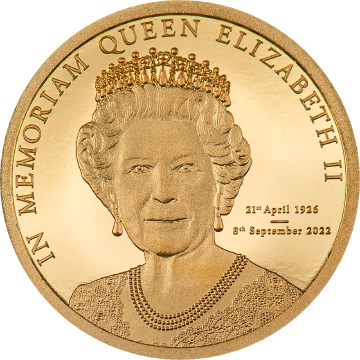 Cook Islands: In Memoriam Queen Elizabeth II 0.5 grams Gold 2022 Proof 