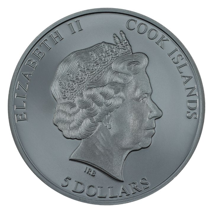 Cook Islands: In Memoriam Queen Elizabeth II 1 oz Silver 2022 Black Proof