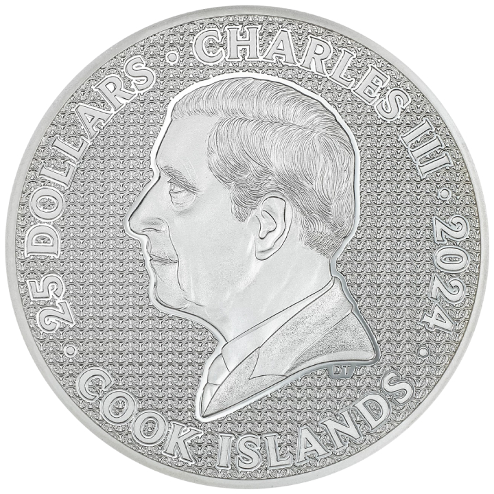 Cook Islands: Iron Knight 5 oz Silver 2024 Proof Ultra High Relief Coin