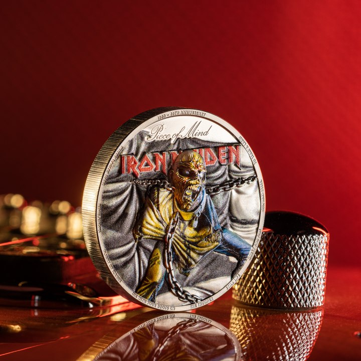 Cook Islands: Iron Maiden - Piece of Mind colored 2 oz Silver 2023 Proof Ultra High Relief