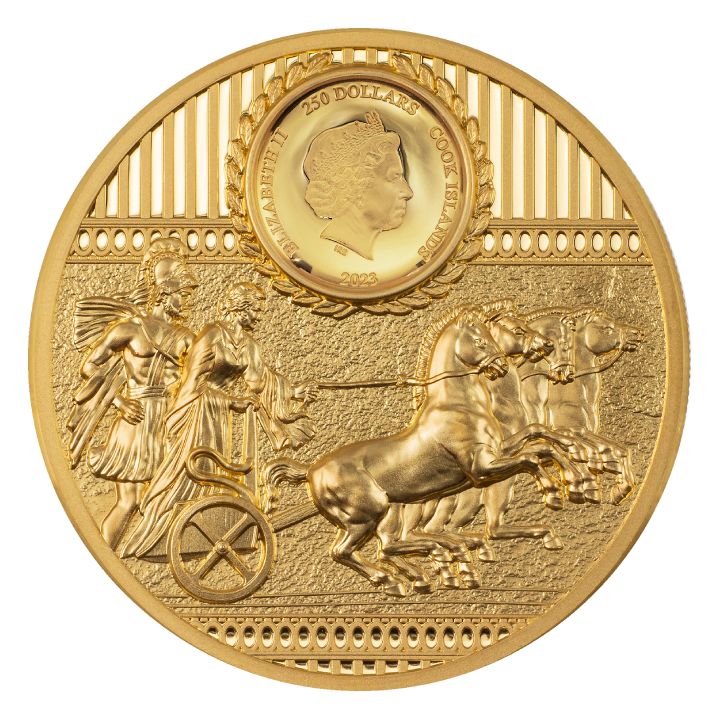 Cook Islands: Sparta 1 oz Gold 2023 Proof Ultra High Relief