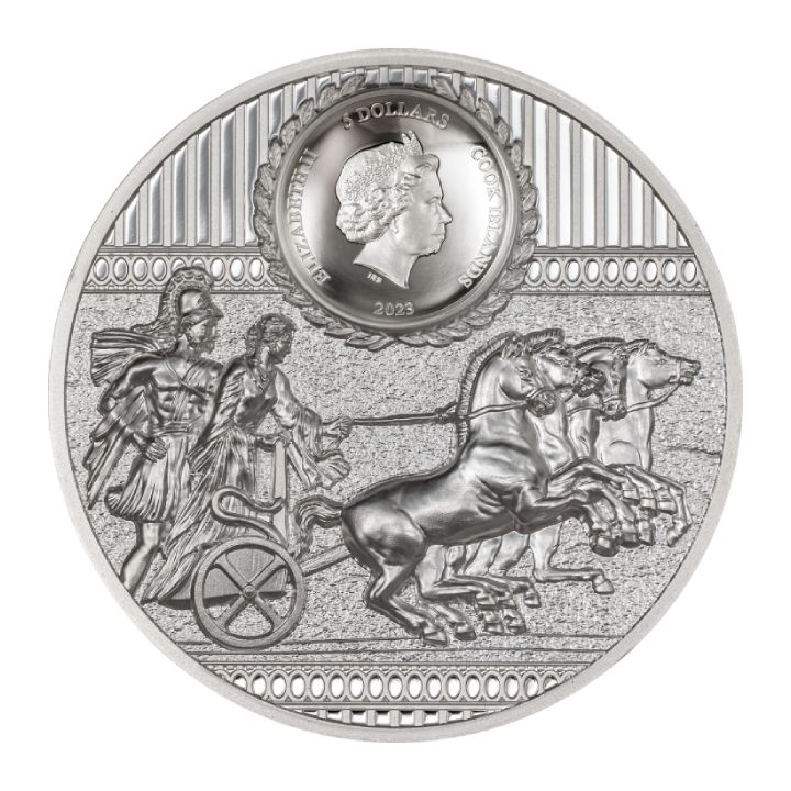 Cook Islands: Sparta 1 oz Silver 2023 Proof Ultra High Relief 