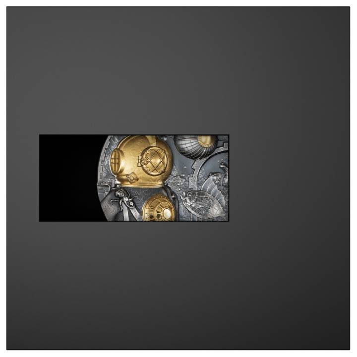 Cook Islands: Steampunk - Nautilus 1000 grams Silver 2024 Ultra High Relief Antiqued Gilded Coin