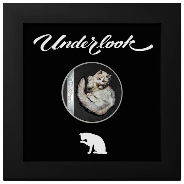 Cook Islands: Underlook - Undercat coloured 1 oz Silver 2024 Proof Ultra High Relief