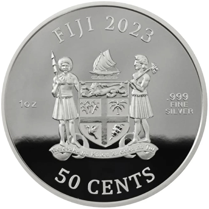 Fiji: Dogs 1 oz Silver 2023 Prooflike