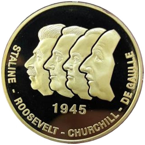 Georgia: 50th anniversary of Victory in WW, 500 lari Gold 1995