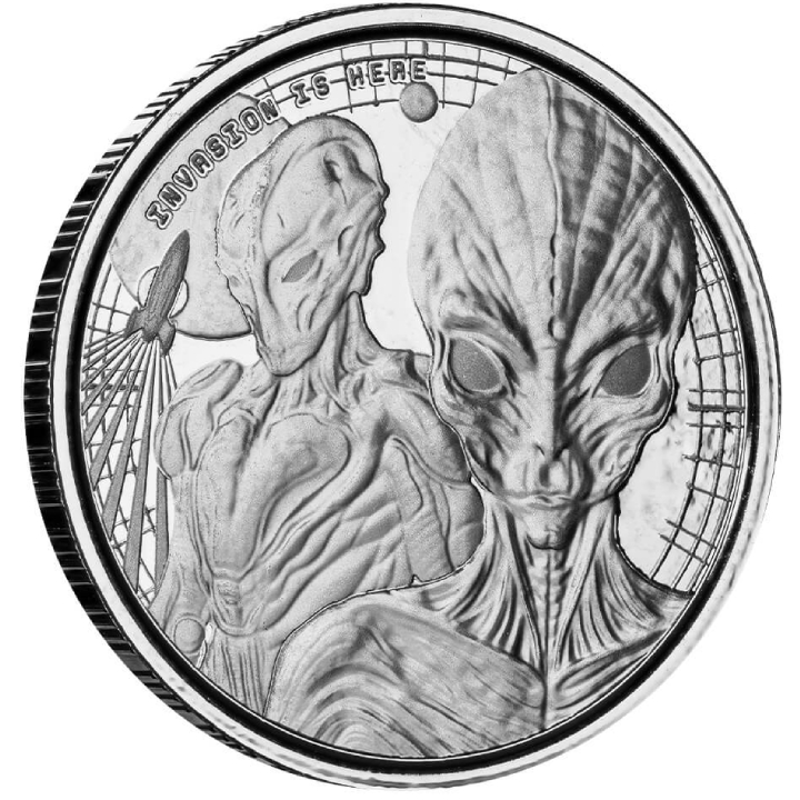 Ghana: Alien 1/2 oz Silver 2023 Prooflike