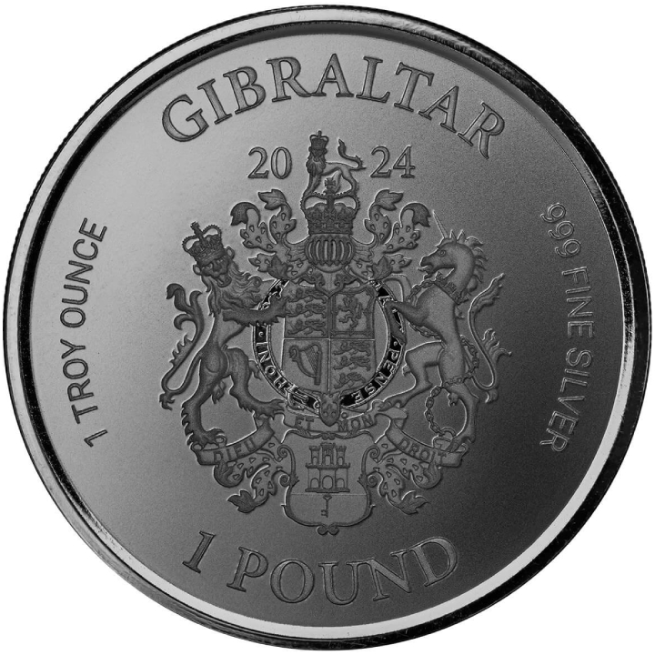 Gibraltar: Lady Justice 1 oz Silver 2024 Prooflike