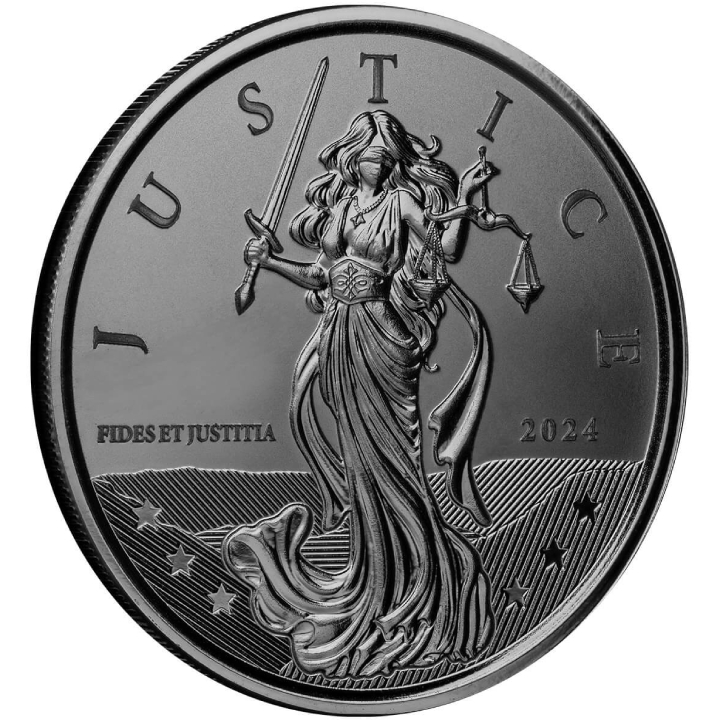 Gibraltar: Lady Justice 1 oz Silver 2024 Prooflike