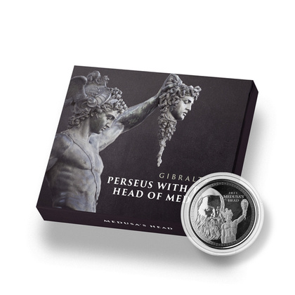 Gibraltar: Perseus With The Head Of Medusa 1 oz Silver 2021 Proof