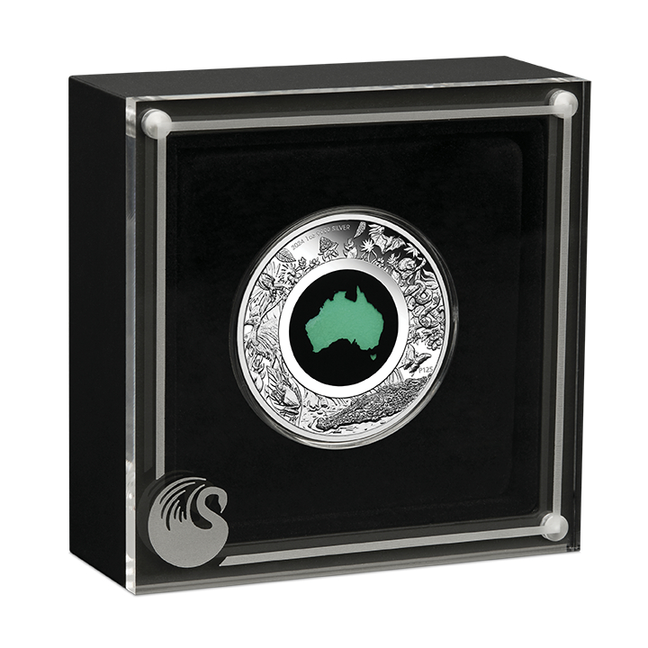 Great Southern Land 1 oz Silver 2024 Proof (coin with chrysoprase)